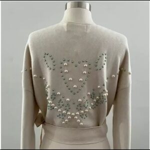 🎀NWT Wildfox Wilder Pearl Wrap Sweater - Size M🎀